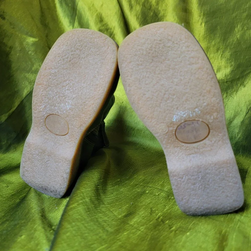 Leather Fall Boots for Girls in Dark Blue and Tan Size